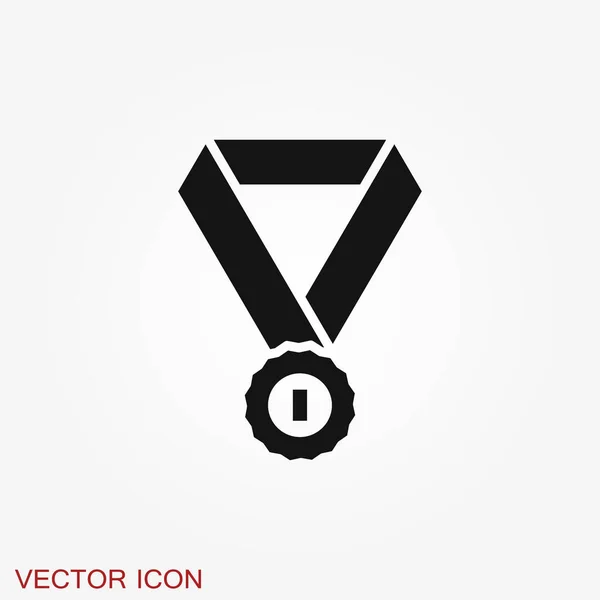 Icono Medalla Aislado Sobre Fondo Ilustración Vectorial Diseño Plano — Vector de stock