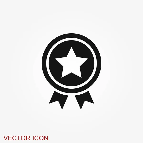 Medaille Icoon Geïsoleerd Achtergrond Vector Illustratie Vlakke Constructie — Stockvector