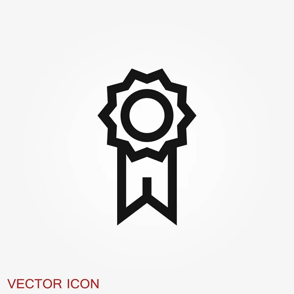 Ikon Medali Terisolasi Latar Belakang Vektor Ilustrasi Rancangan Datar - Stok Vektor