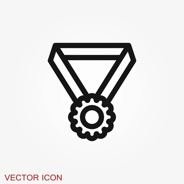 Medal Icon Isolated Background Vector Illustration Flat Design — Stock Vector