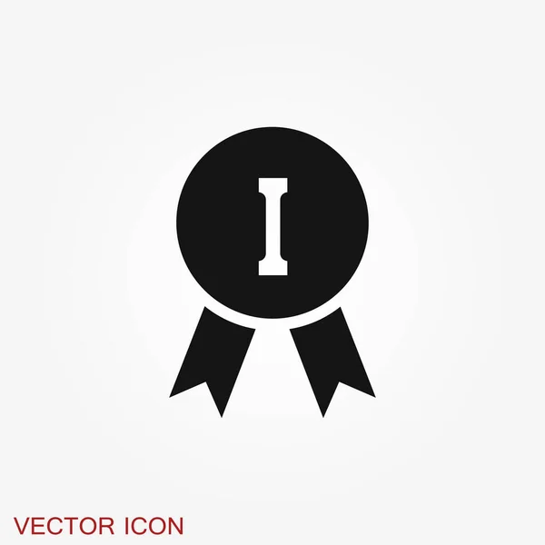 Иконка Медали Изолирована Заднем Плане Векторная Иллюстрация Плоский Дизайн — стоковый вектор