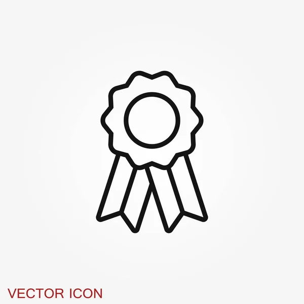 Icono Medalla Aislado Sobre Fondo Ilustración Vectorial Diseño Plano — Vector de stock