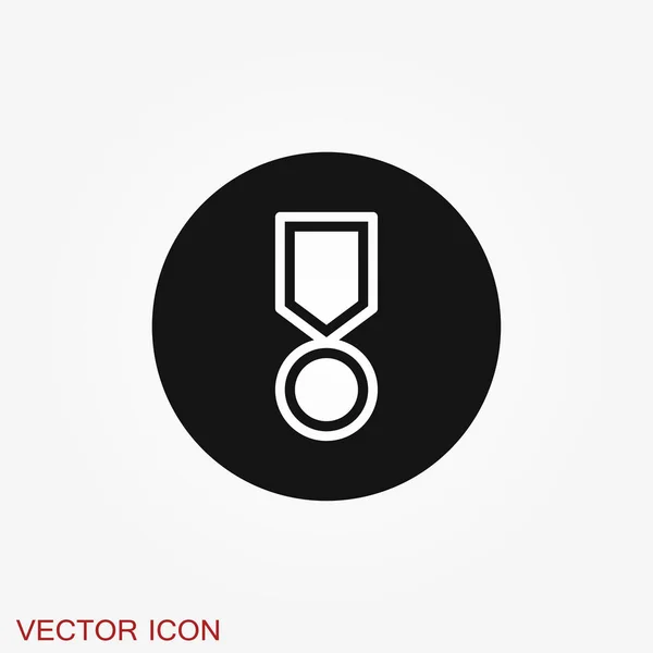 Icono Medalla Aislado Sobre Fondo Ilustración Vectorial Diseño Plano — Vector de stock