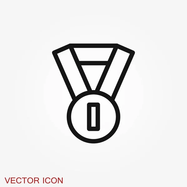 Medal Icon Isolated Background Vector Illustration Flat Design — Stock Vector