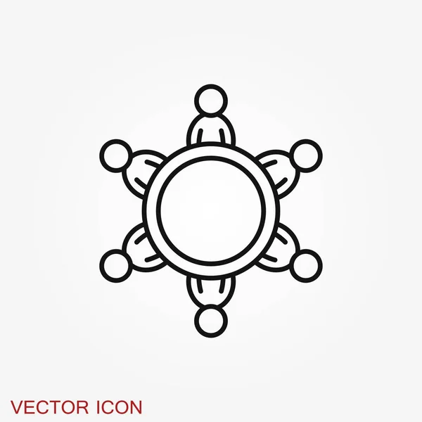 Ícone Reunião Ícones Gestão Recursos Humanos — Vetor de Stock
