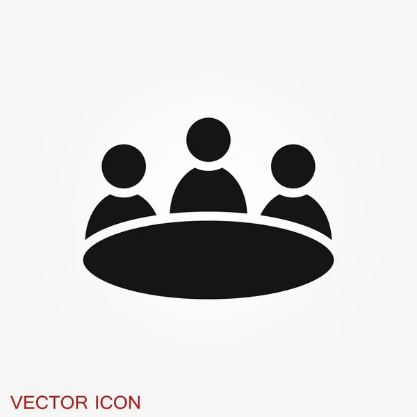 Icono Reunión Iconos Gestión Recursos Humanos — Vector de stock