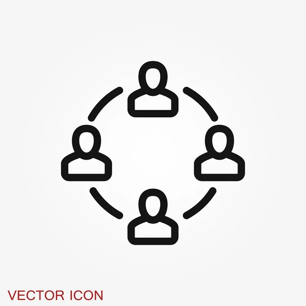 Bijeenkomst Icoon Iconen Voor Beheer Personele Middelen — Stockvector