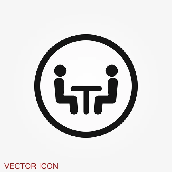 Icono Reunión Iconos Gestión Recursos Humanos — Vector de stock