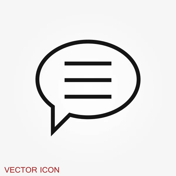 Icono Mensaje Símbolo Vectorial Para Diseño — Vector de stock