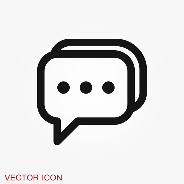 Meddelandeikon Vektorsymbol För Design — Stock vektor