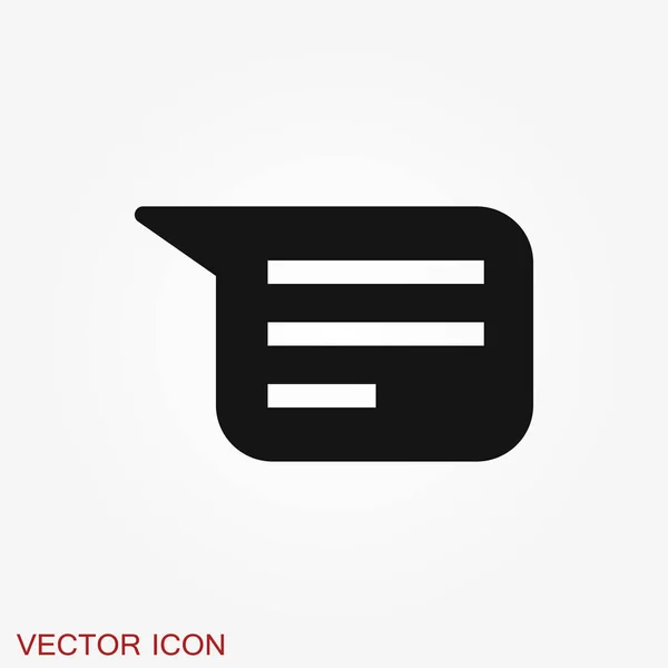Icona Del Messaggio Simbolo Vettoriale Design — Vettoriale Stock