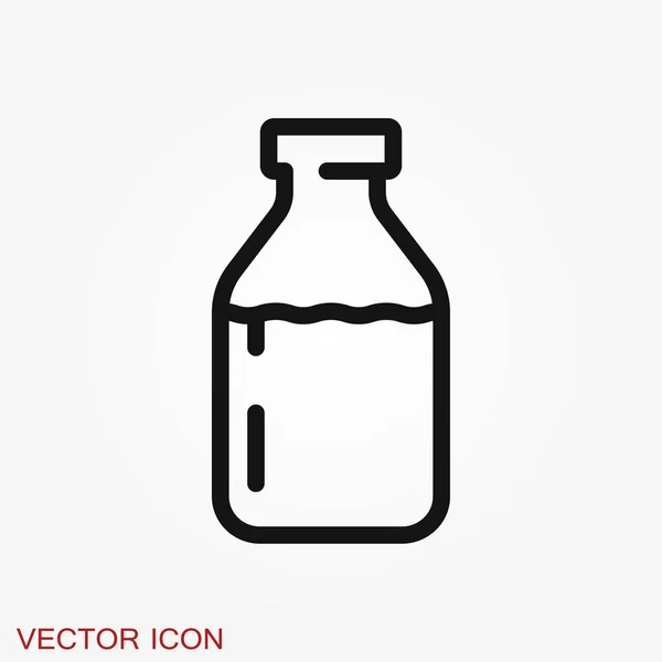 Icono Leche Productos Símbolos Para Diseño Alimentos Naturales Frescos — Vector de stock
