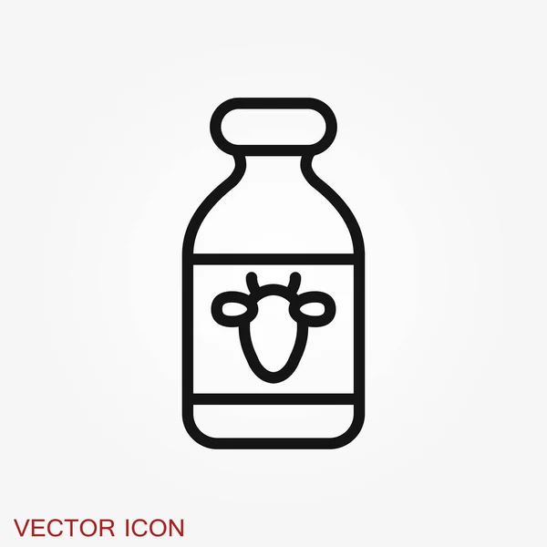 Icono Leche Productos Símbolos Para Diseño Alimentos Naturales Frescos — Vector de stock