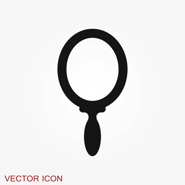 Εικονίδιο Καθρέφτη Απομονωμένο Στο Παρασκήνιο Σχεδιασμός Για Πανό Σήμα Λογότυπο — Διανυσματικό Αρχείο
