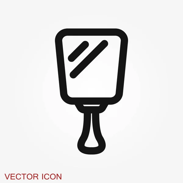 Иконка Зеркала Выделена Фоне Дизайн Баннера Бейджа Логотипа Зеркальный Вектор — стоковый вектор