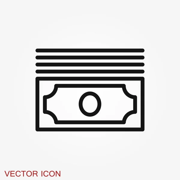 Pénz Ikon Használni Webes Mobil Készlet Alapvető Pénz Elemek — Stock Vector