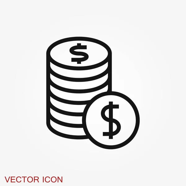 Ícone Dinheiro Para Usar Web Móvel Conjunto Elementos Básicos Dinheiro — Vetor de Stock
