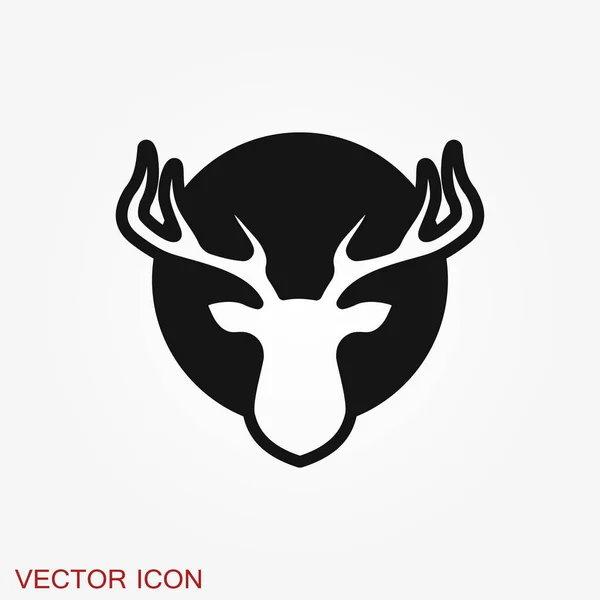 Moose Icon Background Animal Symbol — Stock Vector