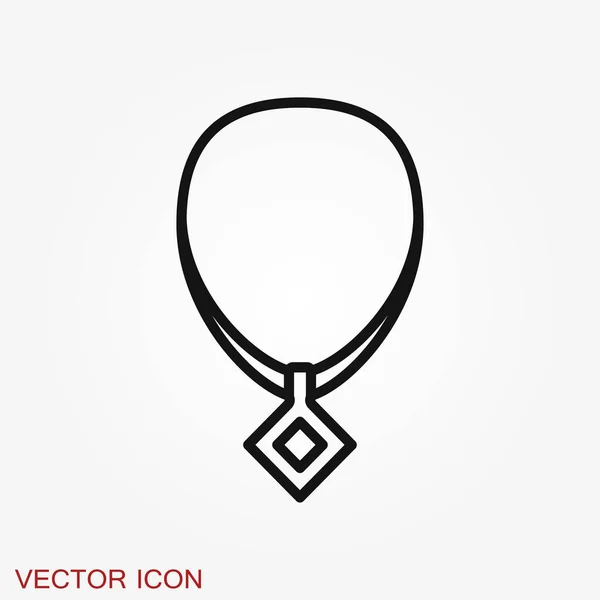 Значок Ожерелья Стилизованный Знак Ожерелья Бусин Символ Компаний Ювелирной Отрасли — стоковый вектор