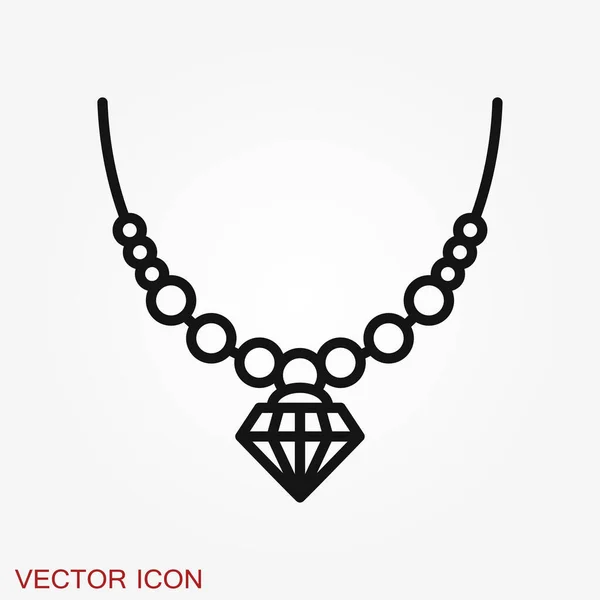 Halsketten Symbol Stilisiertes Zeichen Einer Perlenkette Identitätssymbol Für Unternehmen Der — Stockvektor