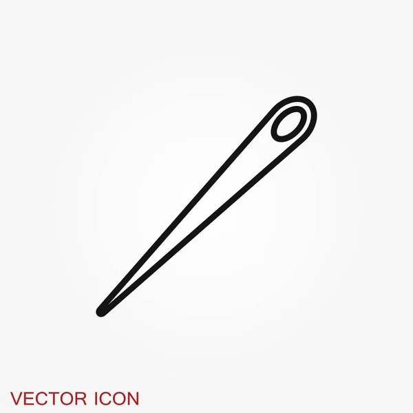 Icono Logotipo Aguja Símbolo Costura Vectorial Elemento Para Diseño — Vector de stock