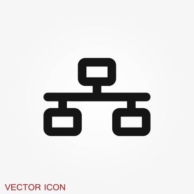 Ağ simgesi vektörü, hesaplama ve bilgisayar ağı sembolü