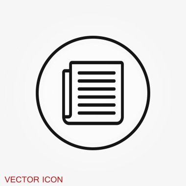 Gazete ikonu. Haberlerin sembolü. Düz tasarım.