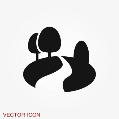 Park vektör simgesi arka planda izole edildi. Ekoloji işareti