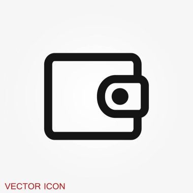 Çanta vektör ikonu. Web sitenizin tasarımı için cüzdan sembolü, logo