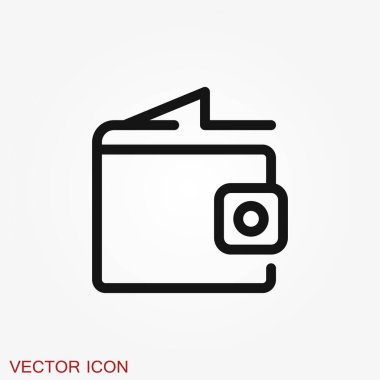 Çanta vektör ikonu. Web sitenizin tasarımı için cüzdan sembolü, logo
