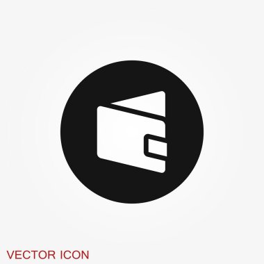 Çanta vektör ikonu. Web sitenizin tasarımı için cüzdan sembolü, logo