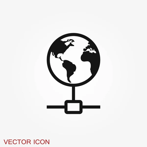 Icono Red Vector Computación Símbolo Red Informática — Vector de stock