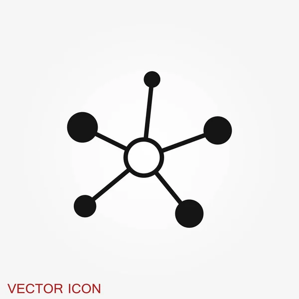 Ícone Rede Vetor Computação Símbolo Rede Computador — Vetor de Stock