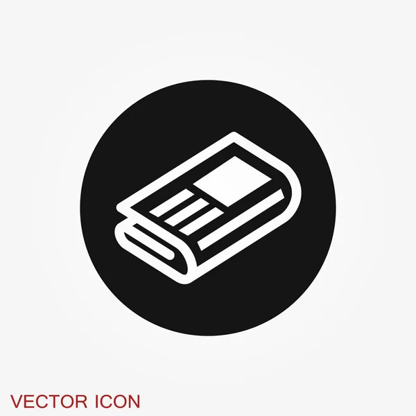 Ícone Jornal Símbolo Das Notícias Projeto Plano —  Vetores de Stock