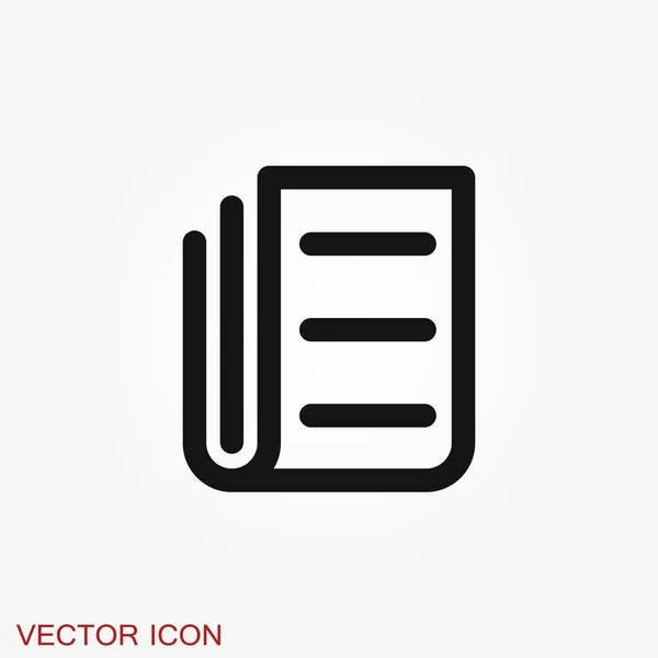 Avisikon Symbol Nyheder Flad Design – Stock-vektor