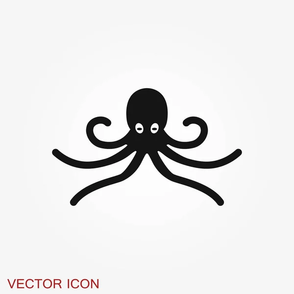 Kraken Ikone Vektor Eines Kraken Designs Auf Dem Hintergrund Wassertiere — Stockvektor