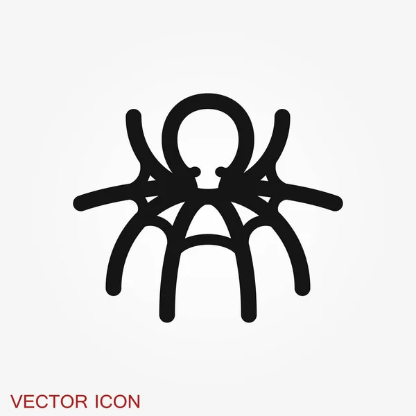 Icono Del Pulpo Vector Diseño Pulpo Sobre Fondo Animales Acuáticos — Vector de stock