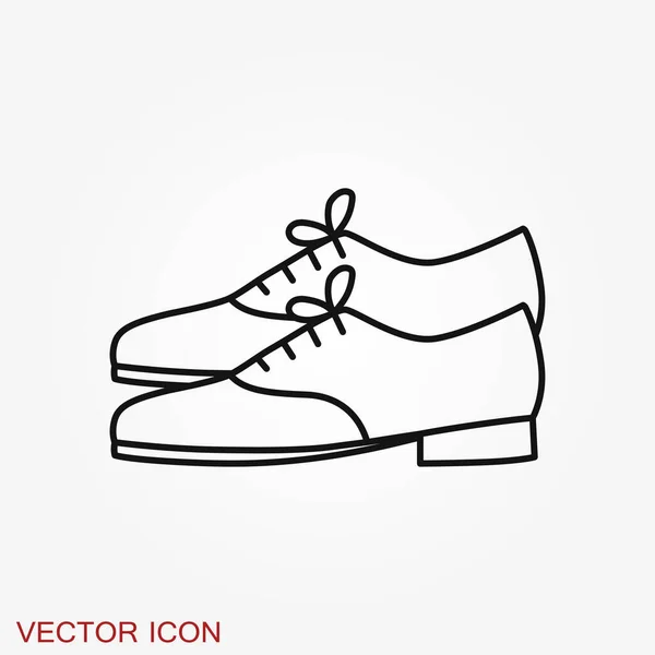 Oxfords Ikon Oxford Cipő Lapos Vektor Szimbólum — Stock Vector