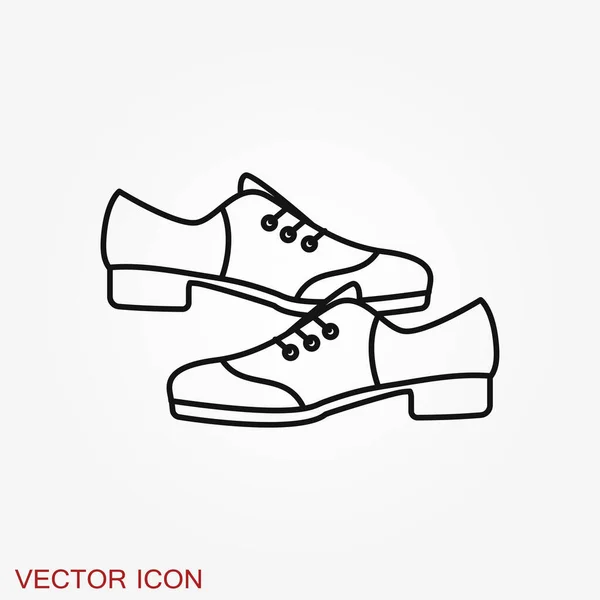 Oxfords Icon Oxford Shoes Flat Vector Symbol — Stock Vector