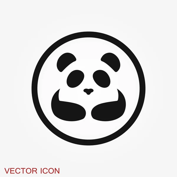 Panda Ikone Vektorbild Eines Panda — Stockvektor