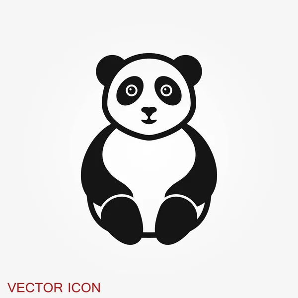 Panda Ikone Vektorbild Eines Panda — Stockvektor