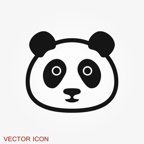 Panda Ikone Vektorbild Eines Panda — Stockvektor