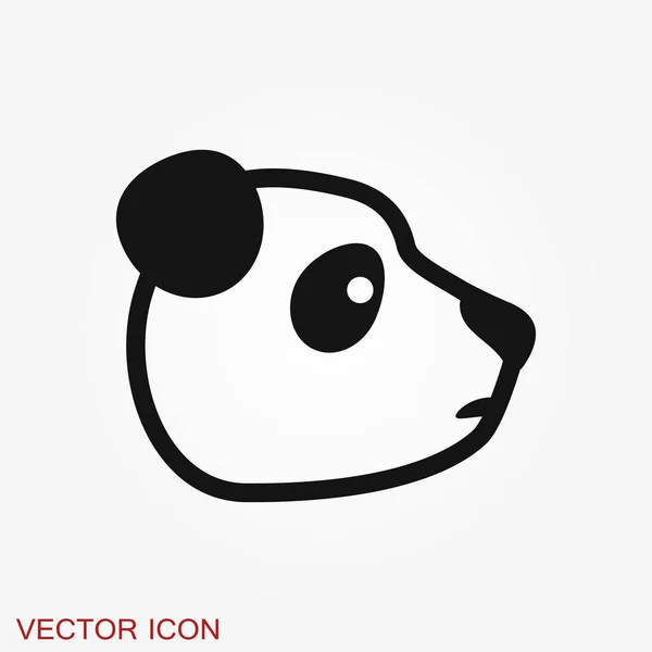 Panda Ikone Vektorbild Eines Panda — Stockvektor