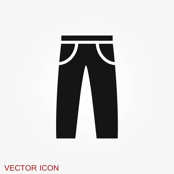 Pants Icon Solid Fill Vector Icons — Stock Vector