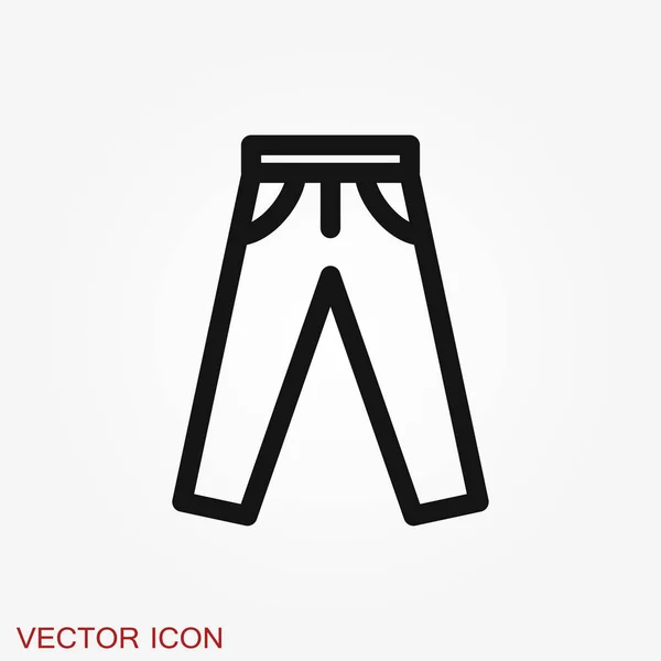 Pants Icon Solid Fill Vector Icons — Stock Vector