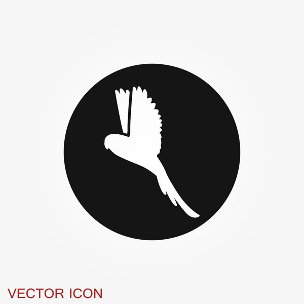 Icône Perroquet Vecteur Élégant Abstrait Silhouette Oiseau Logo — Image vectorielle