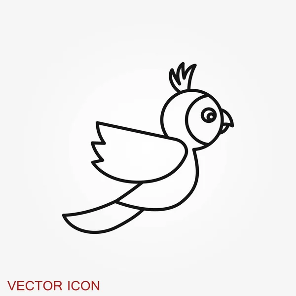 Icono Del Loro Vector Elegante Abstracto Silueta Pájaro Logo — Vector de stock