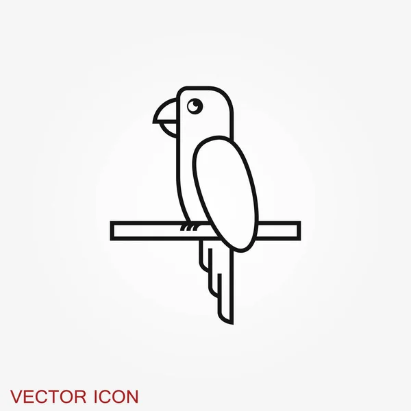 Parrot Icon Vector Stylish Abstract Silhouette Bird Logo — Stock Vector