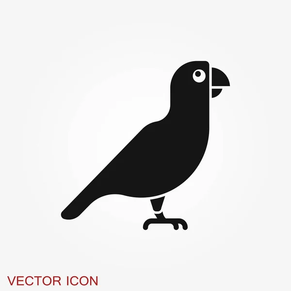 Ícone Papagaio Vector Stylish Abstract Silhouette Bird Logo — Vetor de Stock