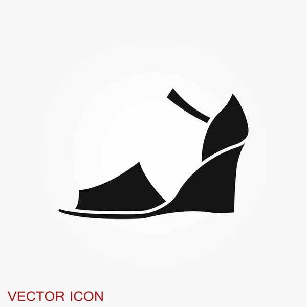 Peep Toe Ikone High Heels Schuhe Illustrieren Schuh Symbol — Stockvektor